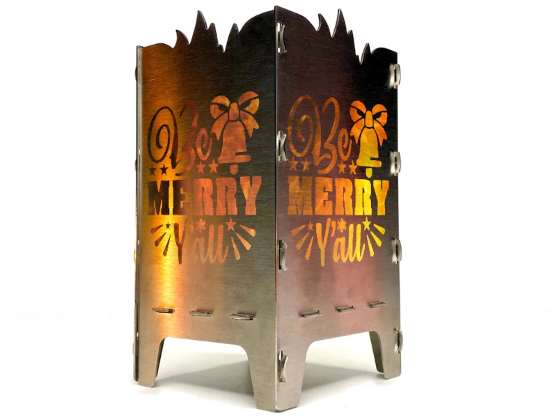 Weihnachtliches Merry-Yall Teelicht / Windlicht von SteelfireboxX