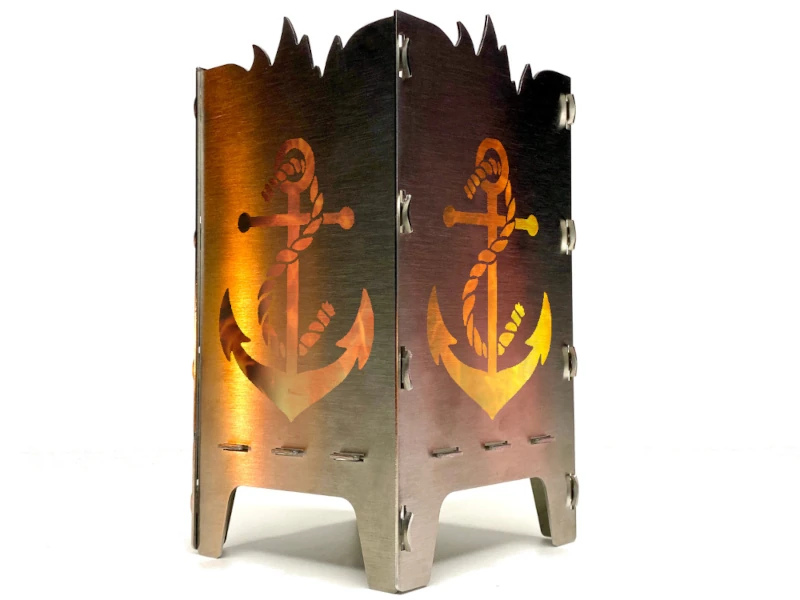 Produktbild: Hochwertiges Anker Teelicht von SteelfireboxX vor weißem Hintergrund