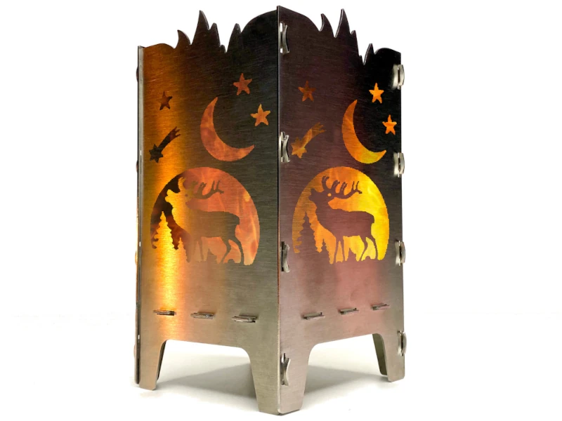 SteelfireboxX Produktfoto | Hochwertiges Elch Teelicht
